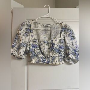 Floral Puff Sleeve Top
